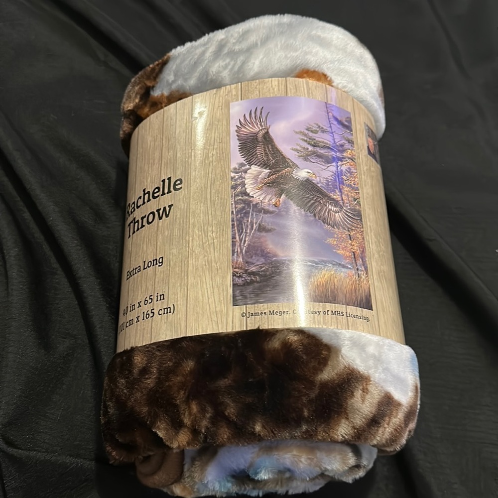 Rachelle Throw Wildlife-Soaring Eagle~Extra Long 40”x65”